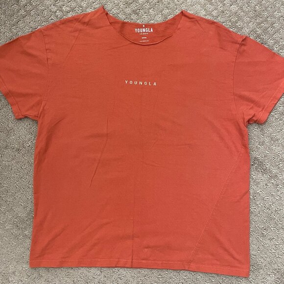 Men’s Medium Youngla Block Tee Oversized Fit Orange - Picture 1 of 8